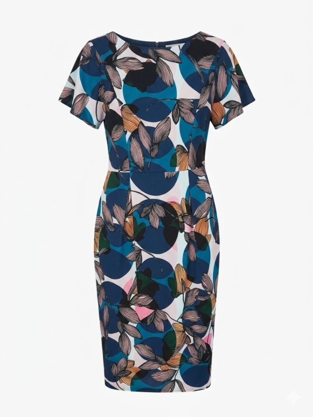 ASOS Elegant Navy & Multicolor Floral-Print Women’s Dress size 8